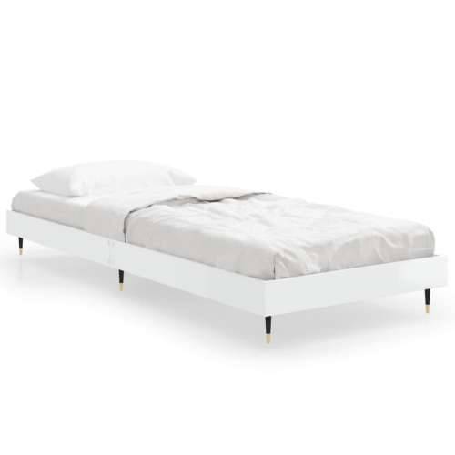 Okvir za krevet visoki sjaj bijeli 75x190 cm konstruirano drvo Cijena