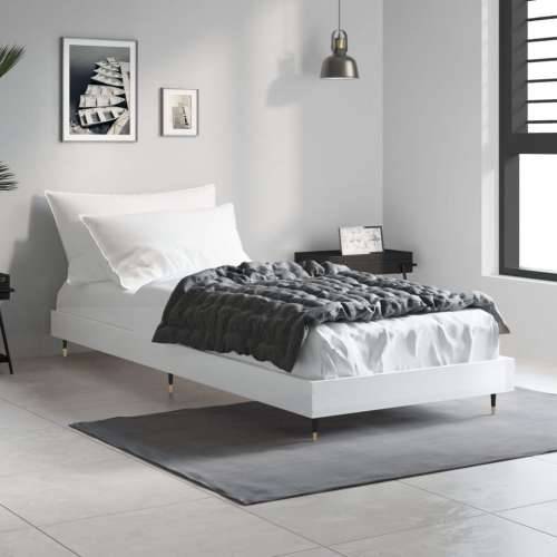 Okvir za krevet visoki sjaj bijeli 75x190 cm konstruirano drvo - Visoko sjajno bijela 75 x 190 cm Cijena