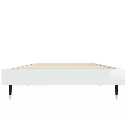 Okvir za krevet visoki sjaj bijeli 75x190 cm konstruirano drvo Cijena