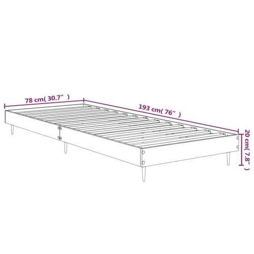 Okvir za krevet visoki sjaj bijeli 75x190 cm konstruirano drvo - Visoko sjajno bijela 75 x 190 cm Cijena