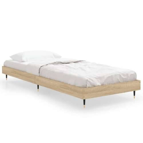 Okvir za krevet boja hrasta 75x190 cm od konstruiranog drva Cijena