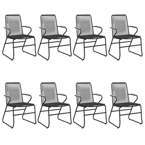Vrtna garnitura - 9-dijelni vrtni blagovaonski set od PVC ratana crni - 9 8 Cijena