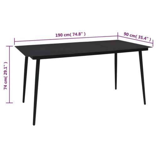 Vrtna garnitura - 9-dijelni vrtni blagovaonski set od PVC ratana crni - 9 8 Cijena