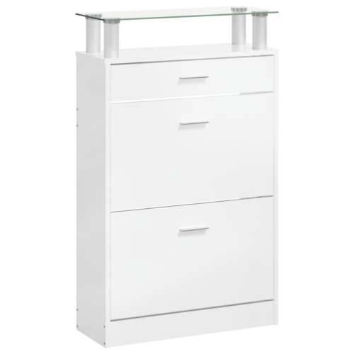 Ormarić za cipele sjajni bijeli 63x24x104 cm konstruirano drvo - Visoko sjajno bijela 1 Cijena
