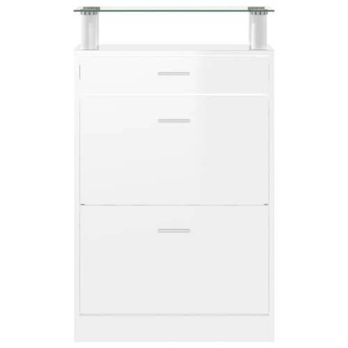 Ormarić za cipele sjajni bijeli 63x24x104 cm konstruirano drvo - Visoko sjajno bijela 1 Cijena