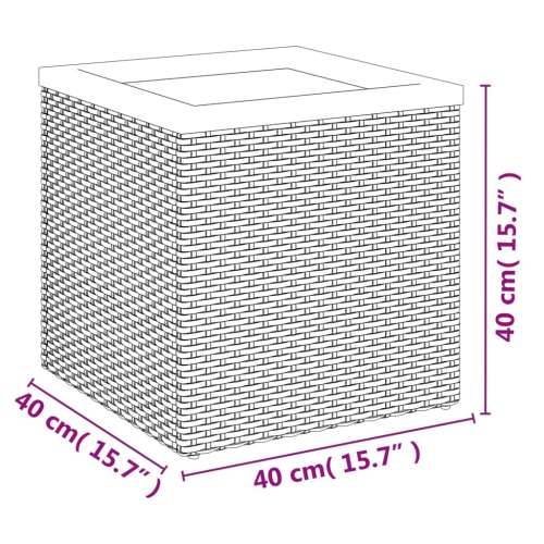 Sadilica crna 40 x 40 x 40 cm od poliratana - 40 x 40 x 40 cm 1 Cijena