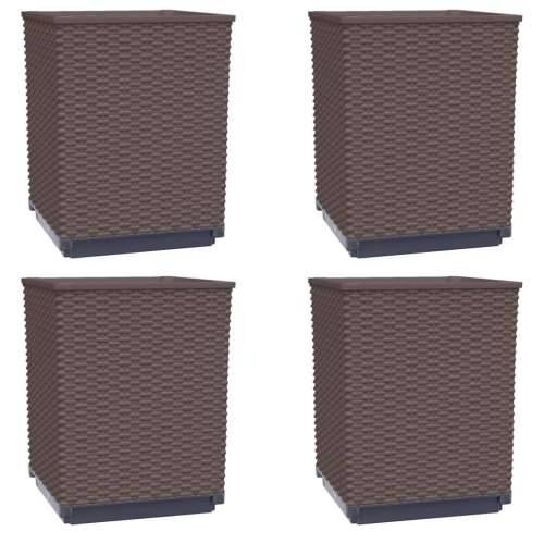 Sadilice 4 kom smeđe 30 x 30 x 37 cm od polipropilena - Smeđa 4 Cijena