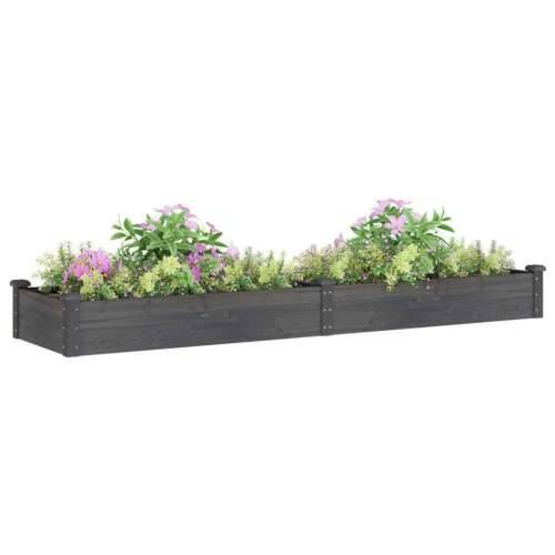 Povišena gredica - Vrtna gredica s oblogom siva 240x60x25 cm od jelovine - Siva 240 x 60 x 25 cm 1 Cijena