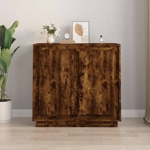 Komoda boja dimljenog hrasta 80 x 34 x 75 cm konstruirano drvo - Dimljeni hrast 1 Cijena