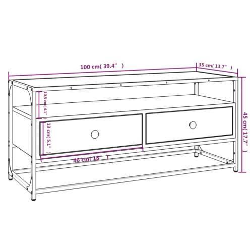 TV ormarić boja hrasta sonome 100x35x45 cm konstruirano drvo - sonoma hrast 1 100 cm Cijena