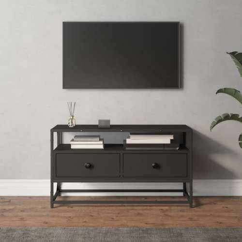 TV ormarić crni 80 x 35 x 45 cm od konstruiranog drva - Crna 1 80 cm Cijena