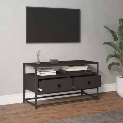TV ormarić crni 80 x 35 x 45 cm od konstruiranog drva - Crna 1 80 cm Cijena