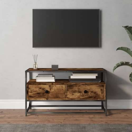 TV ormarić boja dimljenog hrasta 80x35x45 cm konstruirano drvo - Dimljeni hrast 1 80 cm Cijena