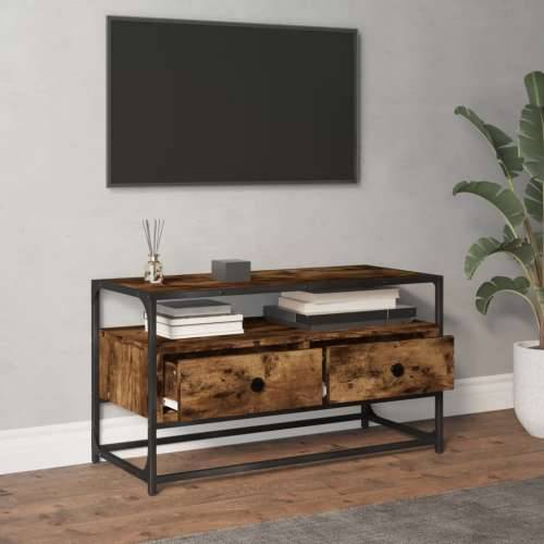 TV ormarić boja dimljenog hrasta 80x35x45 cm konstruirano drvo - Dimljeni hrast 1 80 cm Cijena