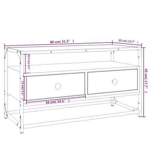 TV ormarić boja hrasta sonome 80x35x45 cm konstruirano drvo - Sivi hrast sonoma 1 80 cm Cijena