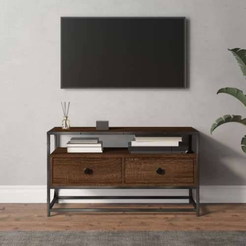 TV ormarić smeđa boja hrasta 80x35x45 cm konstruirano drvo - Smeđi hrast 1 80 cm Cijena