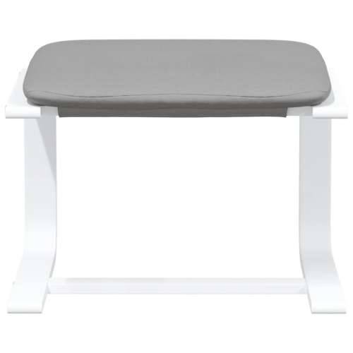 Tabure svjetlosivi 51 x 41 x 40 cm od tkanine - Svjetlosiva i bijela 1 Cijena
