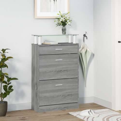 Ormarić za cipele boja hrasta 63x24x104 cm konstruirano drvo - Sivi hrast sonoma 1 Cijena