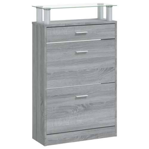 Ormarić za cipele boja hrasta 63x24x104 cm konstruirano drvo - Sivi hrast sonoma 1 Cijena