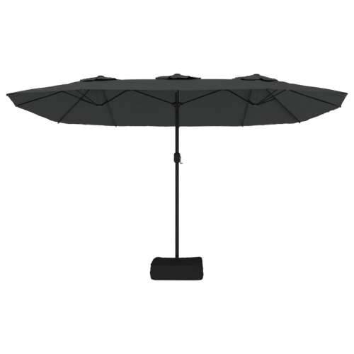 Dvostruki vrtni suncobran s LED svjetlima antracit 449 x 245 cm - Antracit 1 Cijena