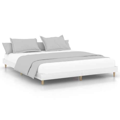 Okvir za krevet visoki sjaj bijeli 160x200 cm konstruirano drvo Cijena