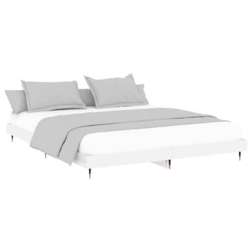 Okvir za krevet visoki sjaj bijeli 160x200 cm konstruirano drvo Cijena