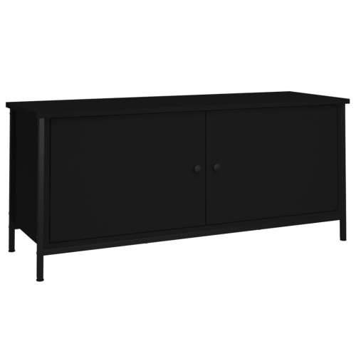 TV ormarić s vratima crni 102 x 35 x 45 cm konstruirano drvo - Crna 1 102 cm Cijena