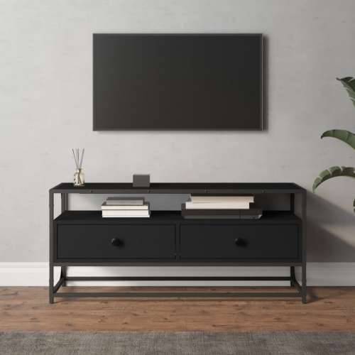 TV ormarić crni 100 x 35 x 45 cm od konstruiranog drva - Crna 1 100 cm Cijena
