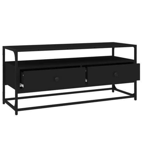 TV ormarić crni 100 x 35 x 45 cm od konstruiranog drva - Crna 1 100 cm Cijena