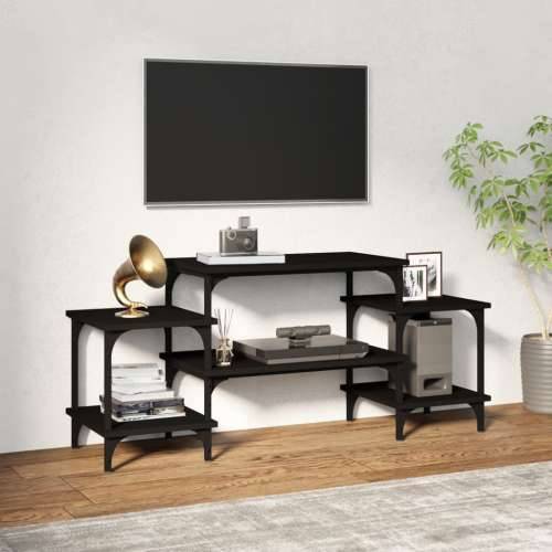 TV ormarić crni 117 x 35 x 52 cm od konstruiranog drva - Crna 1 117 cm Cijena