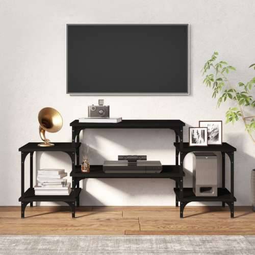 TV ormarić crni 117 x 35 x 52 cm od konstruiranog drva - Crna 1 117 cm Cijena