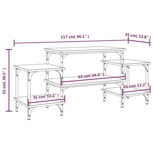 TV ormarić crni 117 x 35 x 52 cm od konstruiranog drva - Crna 1 117 cm Cijena