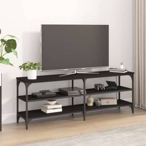 TV ormarić crni 140 x 30 x 50 cm od konstruiranog drva - Crna 1 140 cm Cijena