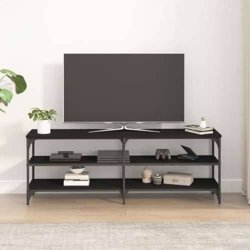 TV ormarić crni 140 x 30 x 50 cm od konstruiranog drva - Crna 1 140 cm Cijena