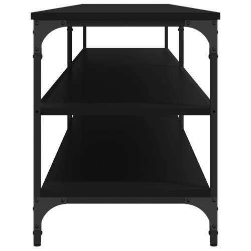 TV ormarić crni 200 x 30 x 50 cm konstruirano drvo i metal - Crna 1 200 cm Cijena