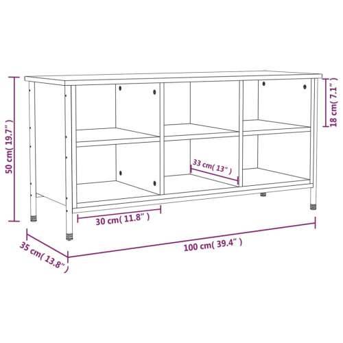 Ormarić za cipele crni 100 x 35 x 50 cm od konstruiranog drva - Crna 1 50 cm 100 cm Cijena
