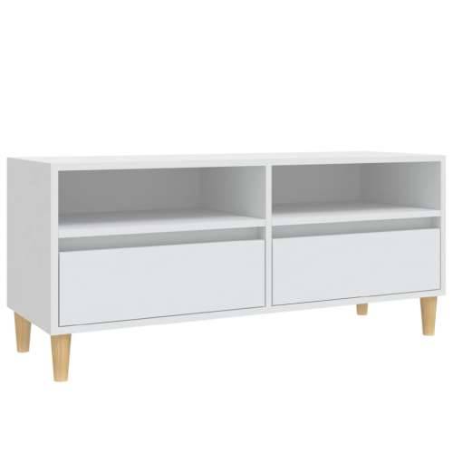 TV ormarić bijeli 100 x 34,5 x 44,5 cm od konstruiranog drva - Bijela 1 100 cm 34.5 cm Cijena