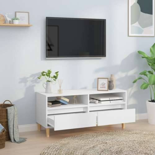 TV ormarić bijeli 100 x 34,5 x 44,5 cm od konstruiranog drva - Bijela 1 100 cm 34.5 cm Cijena