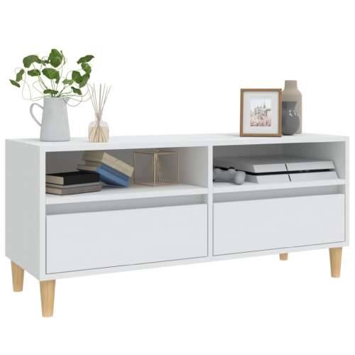 TV ormarić bijeli 100 x 34,5 x 44,5 cm od konstruiranog drva - Bijela 1 100 cm 34.5 cm Cijena