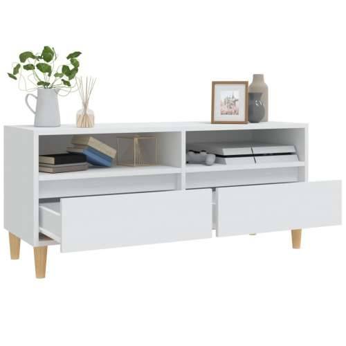 TV ormarić bijeli 100 x 34,5 x 44,5 cm od konstruiranog drva - Bijela 1 100 cm 34.5 cm Cijena