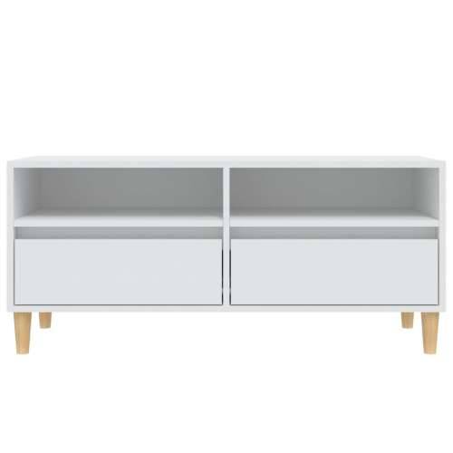 TV ormarić bijeli 100 x 34,5 x 44,5 cm od konstruiranog drva - Bijela 1 100 cm 34.5 cm Cijena