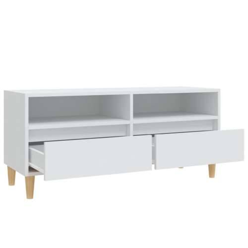 TV ormarić bijeli 100 x 34,5 x 44,5 cm od konstruiranog drva - Bijela 1 100 cm 34.5 cm Cijena