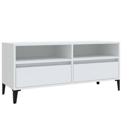 TV ormarić bijeli 100 x 34,5 x 44,5 cm od konstruiranog drva - Bijela 1 100 cm 34.5 cm Cijena