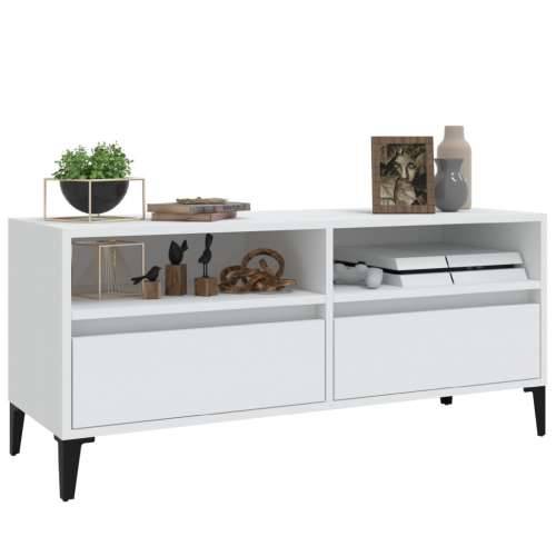 TV ormarić bijeli 100 x 34,5 x 44,5 cm od konstruiranog drva - Bijela 1 100 cm 34.5 cm Cijena