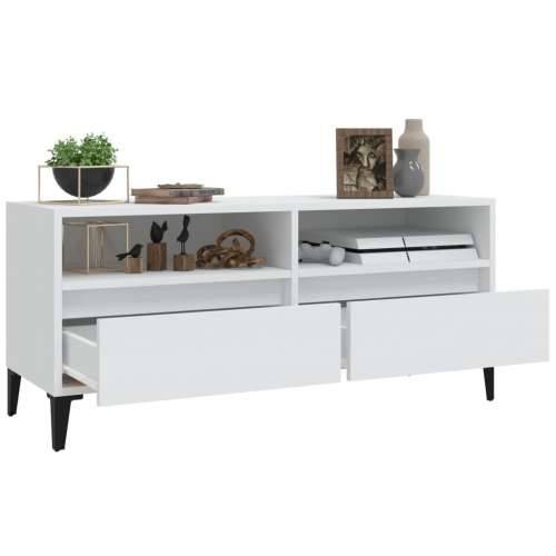 TV ormarić bijeli 100 x 34,5 x 44,5 cm od konstruiranog drva - Bijela 1 100 cm 34.5 cm Cijena