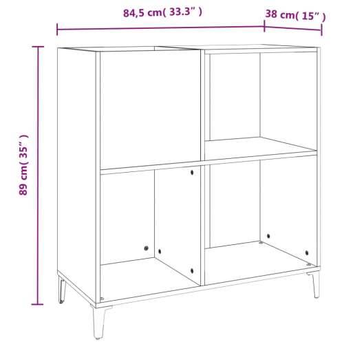Ormarić za ploče crni 84,5 x 38 x 89 cm od konstruiranog drva Cijena