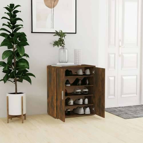 Ormarić za cipele boja hrasta 60 x 35 x 70 cm konstruirano drvo - Dimljeni hrast 60 x 35 x 70 cm 1 shoe cabinet with door Cijena