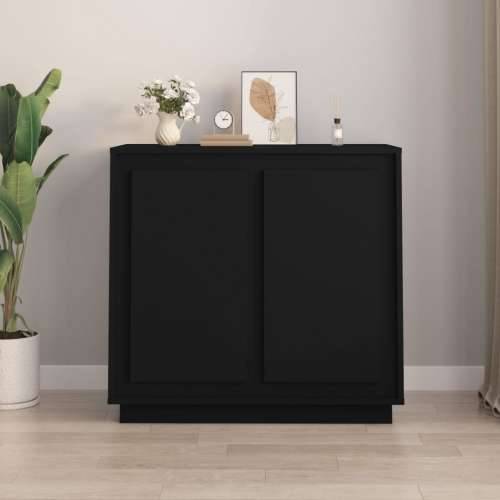 Komoda crna 80 x 34 x 75 cm od konstruiranog drva - Crna 1 Cijena