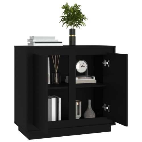 Komoda crna 80 x 34 x 75 cm od konstruiranog drva - Crna 1 Cijena
