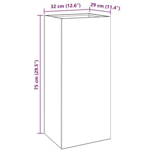 Sadilica 32x29x75 cm od čelika COR-TEN - Otporni čelik / smeđa 32 x 29 x 75 cm 1 Cijena